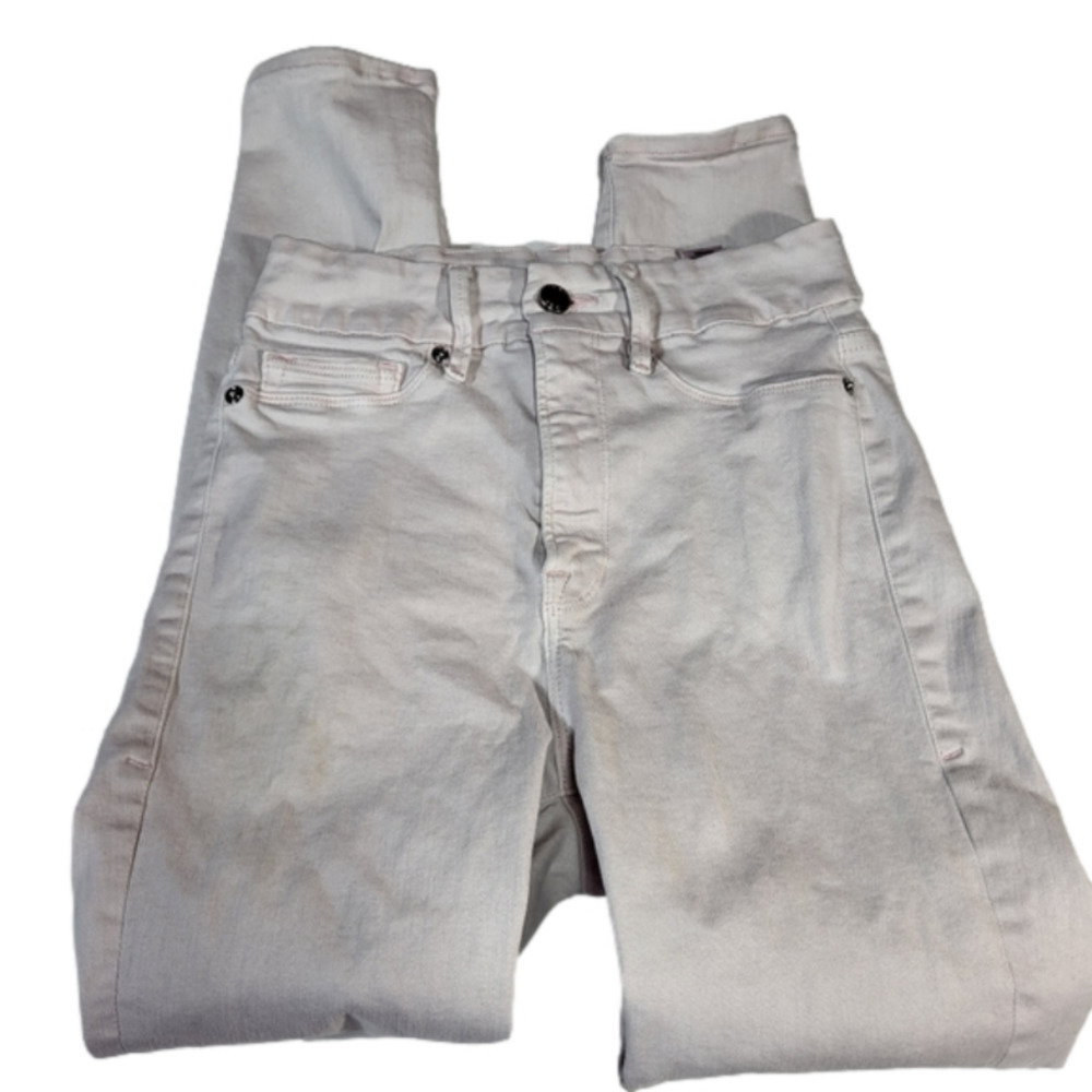 Good American Pink Good Waist Crop Jeans